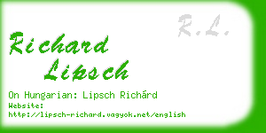richard lipsch business card